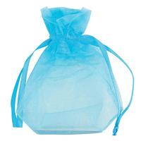 club green medium organza pouch blue