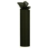 Club Green Organza 25m Snow Sheer Roll - Black