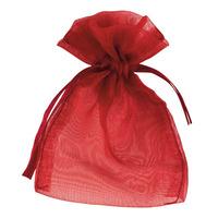 club green small organza pouch burgundy