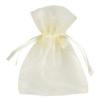 Club Green Small Organza Pouch - Ivory