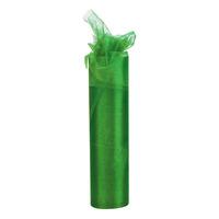 Club Green Organza 25m Snow Sheer Roll - Bottle Green