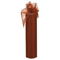 Club Green Organza 25m Snow Sheer Roll - Chocolate Brown