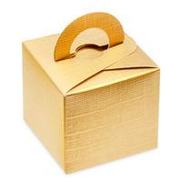 Club Green Silk Square Box With Handle Balloon Weights - Gold