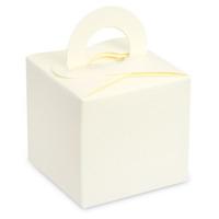 club green silk square box with handle balloon weights ivory