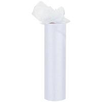 Club Green Organza 25m Snow Sheer Roll - White