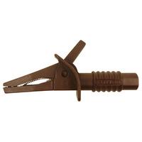 cliff fcr7944 crocodile clip brown 4mm 600v cat iii en 61010 1 com