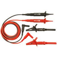 Cliff CIH3007 1.25M Two Lead Set Fused Probes to 90° 4mm Plugs + C...