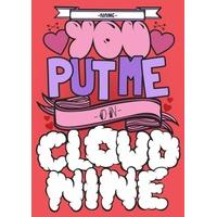 cloud nine personalised valentines card