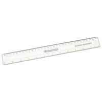 Classmaster Pack 100 Shatter Resistant Clear Rulers, 30cm