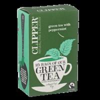 clipper green tea with mint 25 tea bags 25 tea bags green