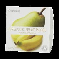 Clearspring Fruit Puree Pear & Banana 2 x 100g - 2 x 100 g