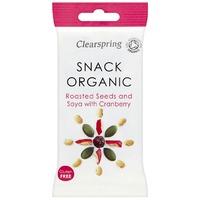Clearspring Snack Organic Roasted Seeds and Soya with Cranberry 30g