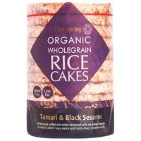 Clearspring Organic Rice Cakes Tamari & Black Sesame Seeds 112g, Black