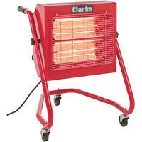 clarke clarke devil 370sp quartz halogen infra red heater with swivel  ...