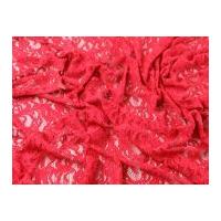 Classic Floral Stretch Lace Dress Fabric Red