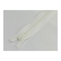 Clearance Nylon Closed End Dress Zip 17.5cm Bright White
