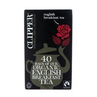 Clipper Fairtrade Organic English Breakfast Tea Bags 40 Pack