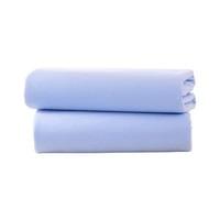 Clair de Lune Pack of Two Fitted Cot Bed Sheets - Blue