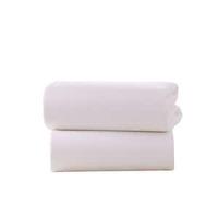 clair de lune pack of two fitted pramcrib sheets white