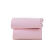 clair de lune pack of two fitted moses sheets pink