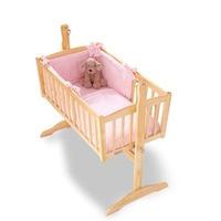 Clair de Lune Honeycomb 2 piece Rocking Crib Set - Pink