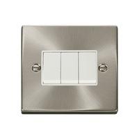 click deco satin chrome satin chrome 1 gang 3 way 10ax light switch