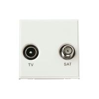 Click New Media White Diplex TV & Satellite Module