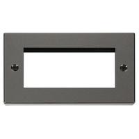 Click New Media Black Nickel Quad Module Front Plate