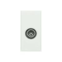 Click New Media White Male TV/FM Coaxial Socket Module