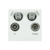 click new media white quad tv radio and twin satellite module