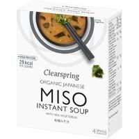 clearspring organic miso instant soup with sea vegetables 4 x 10g