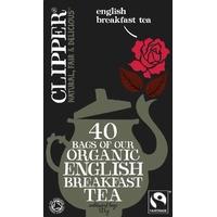 clipper organic english breakfast tea 40 bags