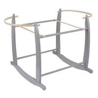 clair de lune deluxe rocking moses basket stand grey