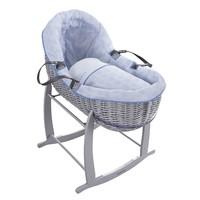 clair de lune speckles grey willow bassinet blue