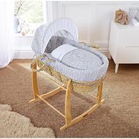 Clair de Lune Barley Bebe Palm Moses Basket Grey