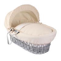 clair de lune stardust grey wicker moses basket cream