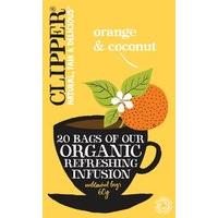 clipper organic orange coconut tea 20 bags