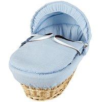 clair de lune waffle natural blue wicker moses basket