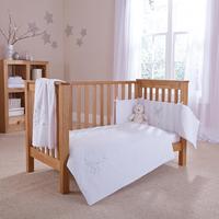 Clair de Lune White Starburst Two Piece Cot Bedding Set