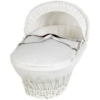 Clair De Lune Waffle Natural White Wicker Moses Basket
