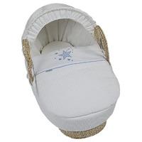 Clair de Lune Stardust Palm Moses Basket Blue