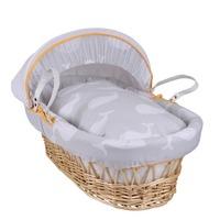 Clair de Lune Whales Moses Basket in Natural