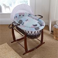 Clair de Lune Stanley and Pip Dark Wicker Moses Basket