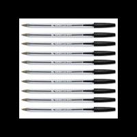 Clear Black Ballpoint Pen (10 Pack)