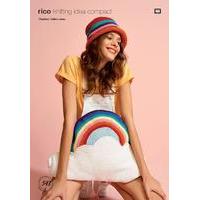 Cloud Cushion with Rainbow in Rico Creative Cotton Aran - 543 - Digital Version