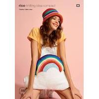 cloud cushion with rainbow in rico creative cotton aran 543 digital ve ...