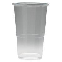 Clear Plastic Half Pint Glass Pack of 50 0510033