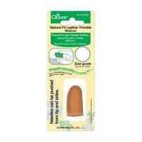 clover medium natural fit leather thimble