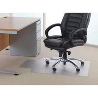 Cleartex PVC Chair Mat Carpet Lipped 1200x900mm Clear 119225LV