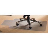 cleartex pvc chair mat carpet lipped 1150x1340mm clear 11341525lv